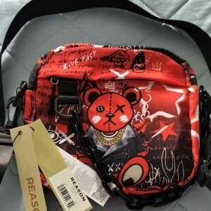 Red Graphic Crossbody Bag